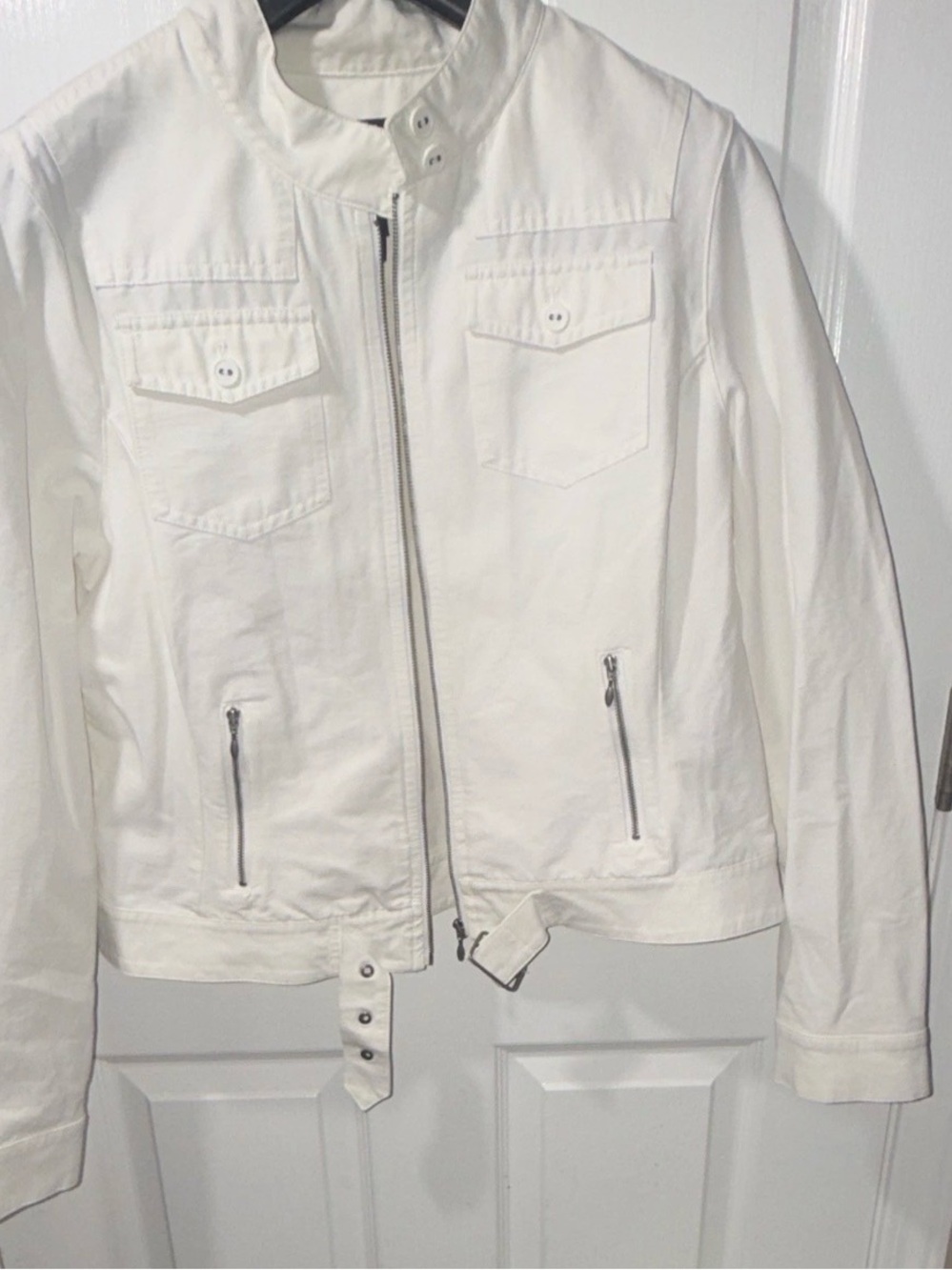 Liz Claiborne White Zip-Front Women's Jacket